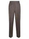 Max Mara Wool Trousers In Brown