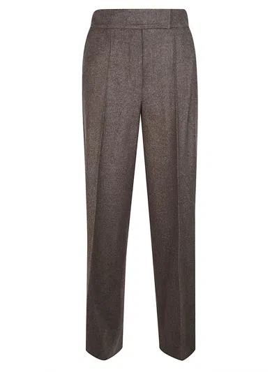 Max Mara Wool Trousers In Brown