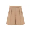 Max Mara Womens Camel Jessica Relaxed-fit Wool Shorts In Brown