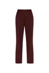 Max Mara Cannes Trousers In Virgin Wool In Red