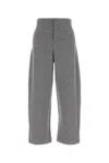 Max Mara High Waist Wide Leg Trousers With Seam Detailing In Gray