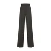 Max Mara Wide Leg Trousers Pleated Front In Green