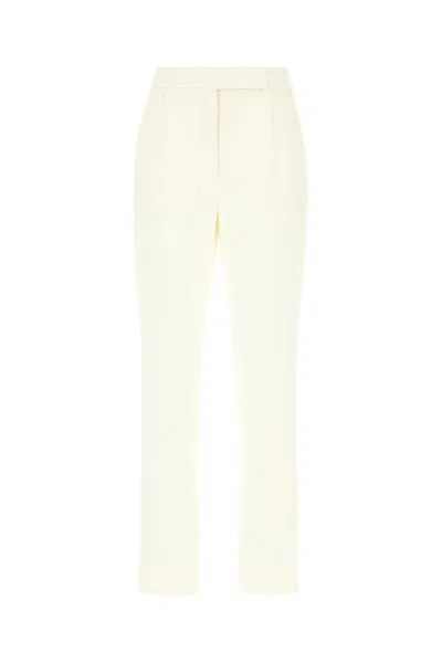 Max Mara Pants In Bianco Avorio