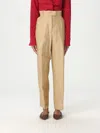 Max Mara Pants Woman Beige In Cream