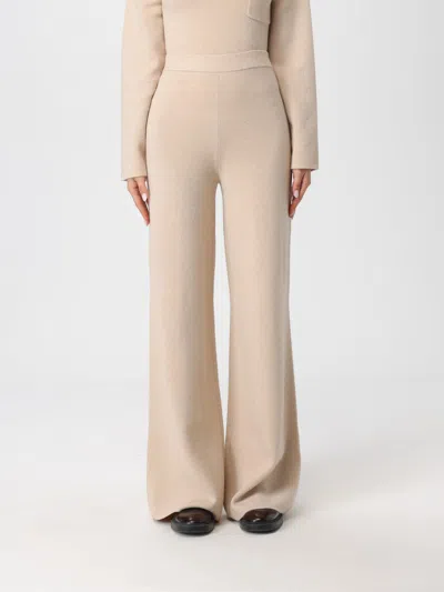 Max Mara Pants  Woman Color Beige In Multi