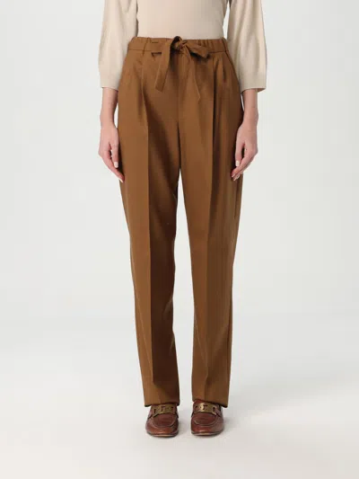 MAX MARA PANTS MAX MARA WOMAN COLOR BROWN,426177032
