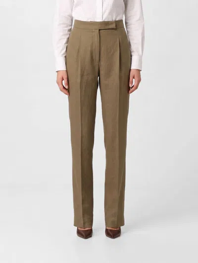 Max Mara Pants Woman  In Brown
