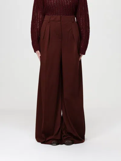 Max Mara Pants  Woman Color Burgundy