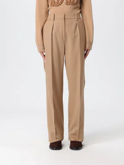 Max Mara Pants  Woman Color Camel In Gold