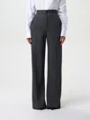 Max Mara Angora Herringbone Wool-blend Wide-leg Pants In Grau