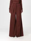 Max Mara Pants  Woman Color Leather In Brown