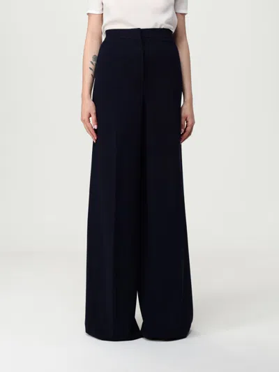 Max Mara Pants  Woman Color Marine In Black