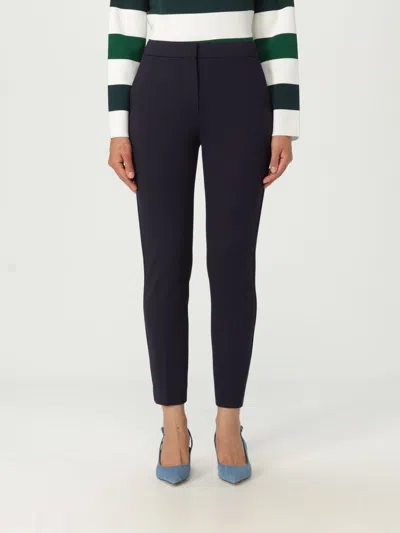 MAX MARA PANTS MAX MARA WOMAN COLOR NAVY,431581045