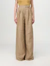 Max Mara Fagus Wool Blend Wide Leg Pants In Brown