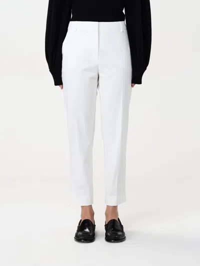 Max Mara Cropped Tailored Trousers In Weiss