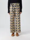 Max Mara Silk Printed Wide-leg Trousers In Neutral