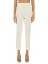 Max Mara Nepeta Stretch Wool Pants In Bianco