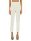 Max Mara Nepeta Stretch Wool Pants In White