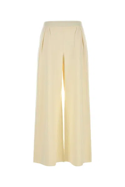 Max Mara Ivoryy Wool Wide-leg Bora Pant In Neutral