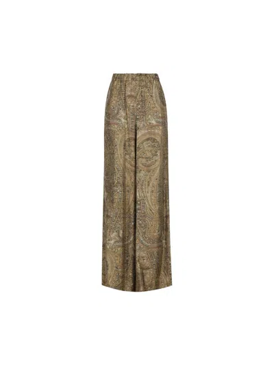 Max Mara Pants In Olive Green