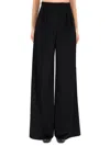 Max Mara High Waist Wide Leg Trousers With Pockets In Black