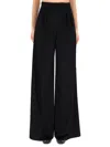 Max Mara High Waist Wide Leg Trousers With Pockets In Neutral