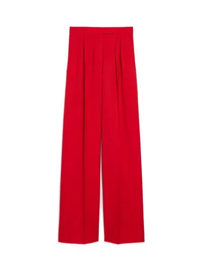 Max Mara Trousers In Red