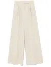 Max Mara Rauche Linen Trousers In Grigio