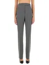 Max Mara Grey Wool Knit Pants In Gray