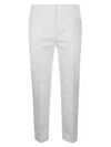 Max Mara Slim Cut Straight Leg Trousers In White