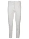 Max Mara Slim Cut Straight Leg Trousers In White