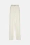 Max Mara Ercole Cady Straight Pants In White