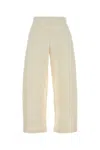 Max Mara Ivory Silk Blend Filovia Joggers In White