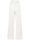Max Mara Weite Hose Zinnia Aus Jersey In White