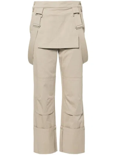 Max Mara Trousers With Braces In Green