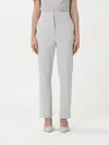 Max Mara Pants Woman Beige In Gray