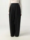 Max Mara Wool Blend Wide Pants In Black