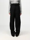 Max Mara Street Pleated Cotton Twill Tapered Pants In Black