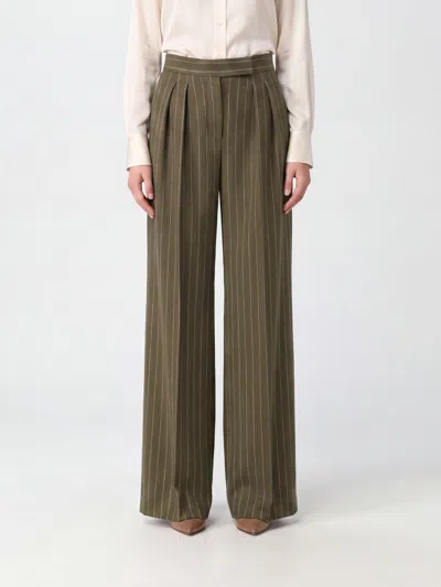 Max Mara Pants Woman Color Beige In Gray