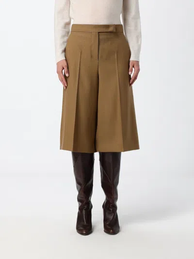 Max Mara Pants Woman Color Camel In Brown
