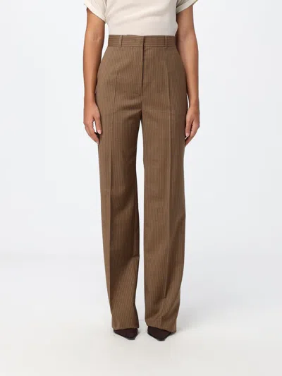 Max Mara Pants Woman Color Camel In Brown
