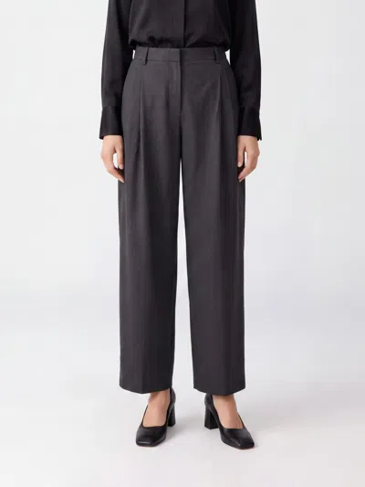 Max Mara Pants Woman Color Grey In Gray