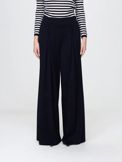 Max Mara Wool Trousers In Blue