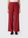 Max Mara Elasticated Wide-leg Trousers In Red