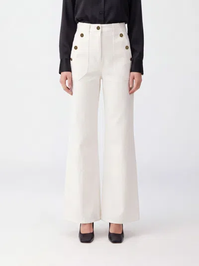 Max Mara Pants Woman Color White
