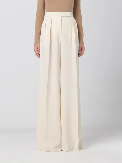 Max Mara Pants Woman Ivory In Cream