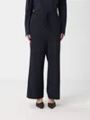 Max Mara Wool Drawstring Trousers In Blue