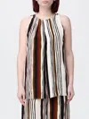 Max Mara Multicolour Crew Neck Stripes Top In Multi