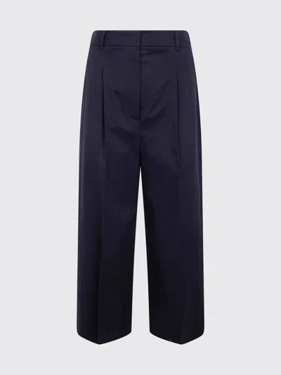 Max Mara Studio Msttequila Pleated Trousers In Blue