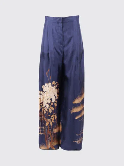 MAX MARA MAX MARA STUDIO PRINTED SILK TROUSERS